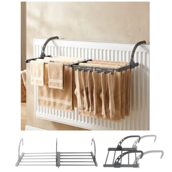 Sušička na bielizeň na radiátor s výsuvnou časťou 45–83 x 35 cm 779120