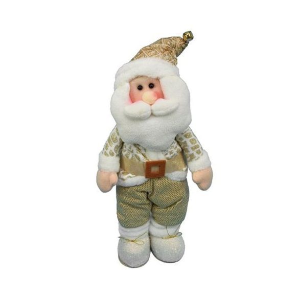 Stojaca figúrka Santa Clausa MagicHome v textilnom a bambusovom oblečení (43 cm) 8090292