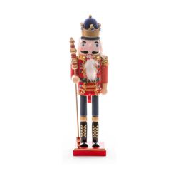   Tradičná drevená figúrka orecholúpača s korunou, dekorácia (38 cm) 8090702