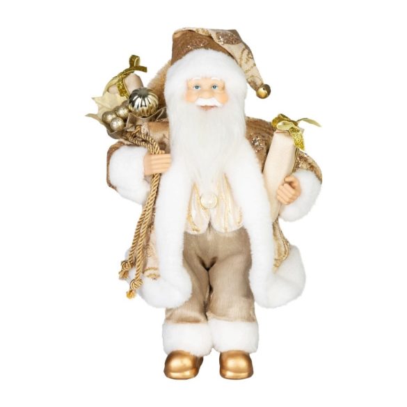 MagicHome Vianočná dekorácia – Santa Claus s darčekovým vrecom, 16 × 26 × 41 cm 8090986