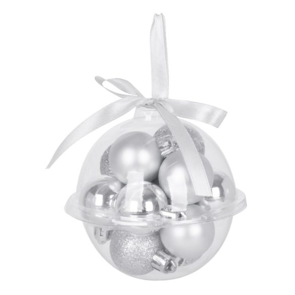 Sada vianočných guľôčok MagicHome, 12 ks, 3 cm, strieborné 8091065