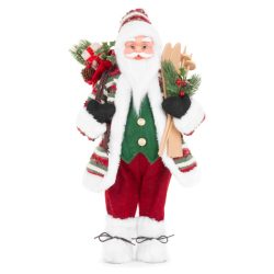 MagicHome Dekorácia s Mikulášom a lyžami, 46 cm 8091321