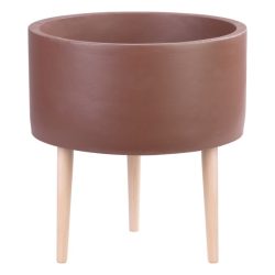   Dekoratívny kvetináč MagicHome s nožičkami, farba cappuccino, 32 × 32 × 33 cm 8091643