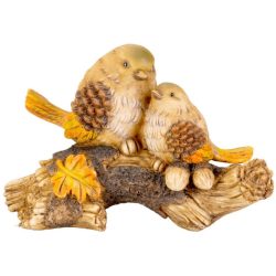   Dekorácia s vtákmi na kmeni stromu – polyresin – 24 × 10,5 × 15,5 cm 8091666