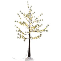  MagicHome umelý vianočný stromček so snehom a LED, 120 cm, 48 teplobielych LED 8091776