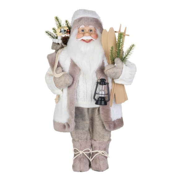 MagicHome Vianočný Santa Claus s lyžami a lampou, 45 cm 8091844