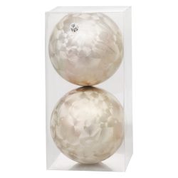   MagicHome vianočné ozdoby – gule, béžové, 12 cm, 2 ks 8091925
