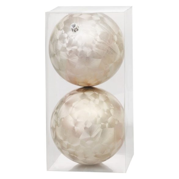 MagicHome vianočné ozdoby – gule, béžové, 12 cm, 2 ks 8091925