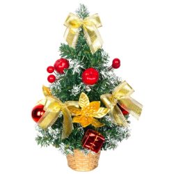   MagicHome zdobený vianočný stromček, zlatý-červený, 30 cm 8092050