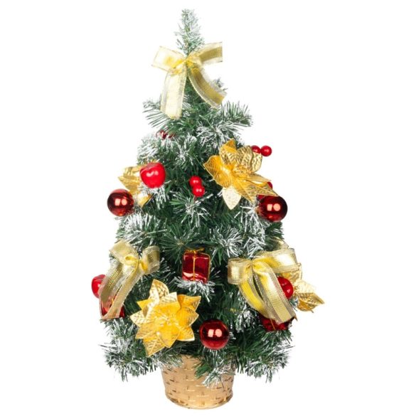 MagicHome zdobený vianočný stromček, zlatý a červený, 50 cm 8092052