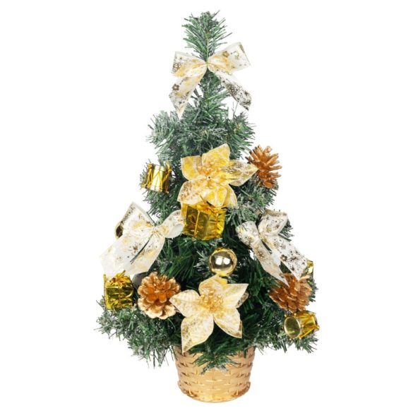 MagicHome zdobený vianočný stromček, zlatý, 40 cm 8092054