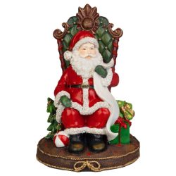   MagicHome Dekorácia Santa Claus na tróne, 14 × 14 × 20 cm 8092101