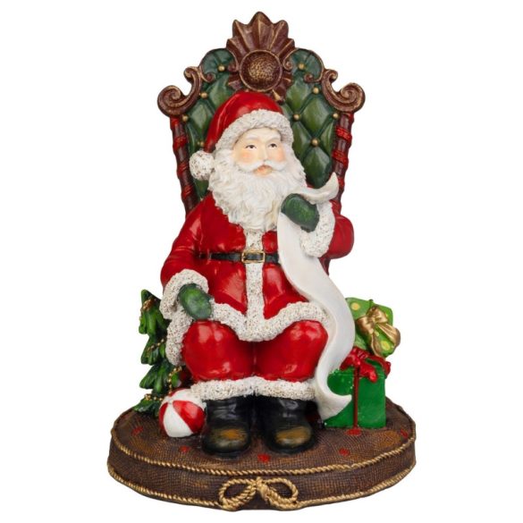MagicHome Dekorácia Santa Claus na tróne, 14 × 14 × 20 cm 8092101