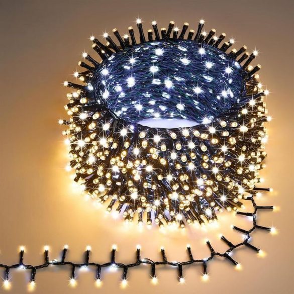 MagicHome Vianočný LED reťazec, teplá/studená biela 12,45 m 8092305
