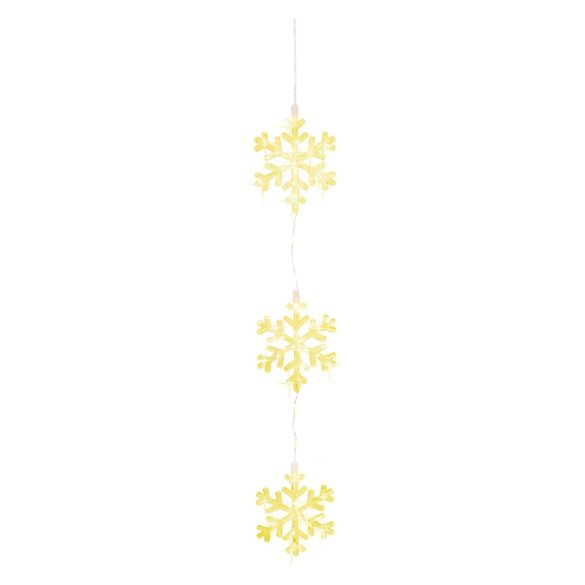 MagicHome Vianočná LED dekorácia v tvare snehovej vločky, 44 LED, 58,5 cm, teplá biela 8092333