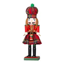   MagicHome Vianočná figúrka orecholúpač, 28 cm, zelená 8092340