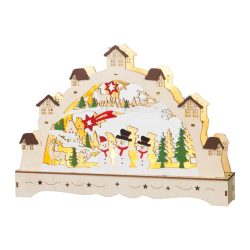   MagicHome Vianočná LED dekorácia v podobe dedinky, 9 LED, 33 × 5 × 23,5 cm 8092343