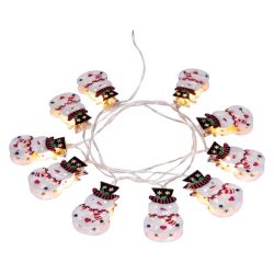   MagicHome Vianočný LED reťaz s snehuliakmi – 10 LED, teplá biela, 1,35 m 8092348