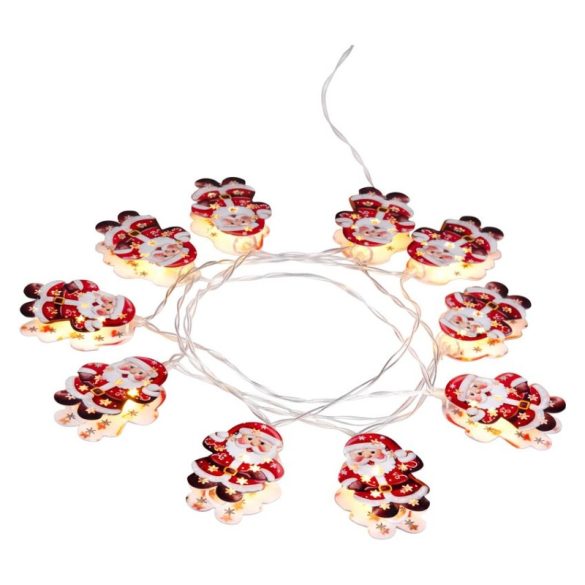 MagicHome LED reťaz s motívom Mikuláša – 10 LED, teplá biela, 1,35 m 8092349
