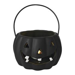   MagicHome Nature svietiaca porcelánová halloweenská tekvicová lucerna – 12,7 × 12,7 × 7,7 cm 8092432