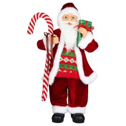 MagicHome Santa Claus s darčekom, 60 cm, červený 8095506