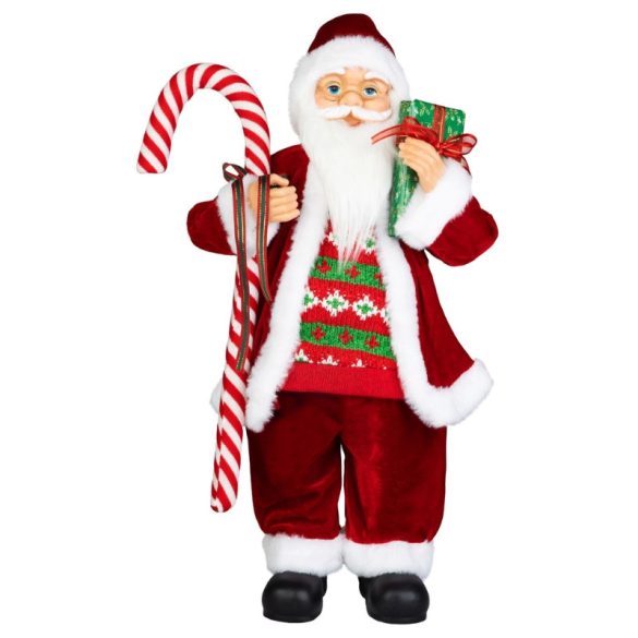 MagicHome Santa Claus s darčekom, 60 cm, červený 8095506