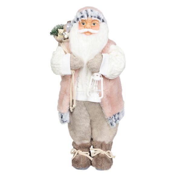 MagicHome Santa s darčekom, 46 cm, ružovo-hnedý 8095509