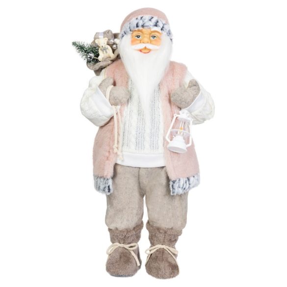 MagicHome Santa s darčekom, 60 cm, ružovo-hnedý 8095510