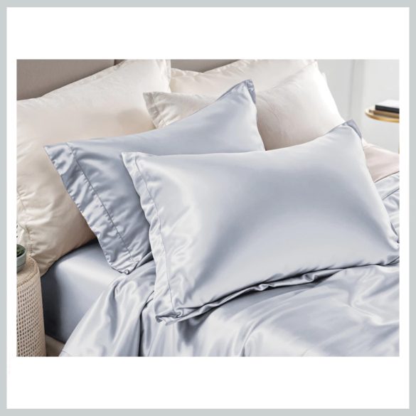 Obliečka na vankúš Lesklá biela, 2 ks, 60 x 70 cm 8720578109081