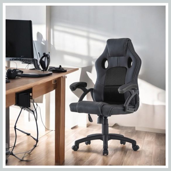 Polstrovaná ergonomická hráčska stolička 9053