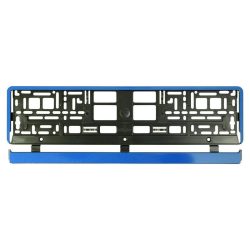   Držiak rámika na evidenčné číslo čierny základ s modrým pásikom 91569