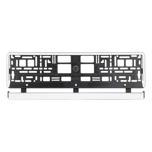 Držiak rámika na evidenčné číslo čierny základ s bielym pásikom 91570