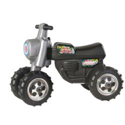   Mini Motor – nožná detská motorka, strieborná/čierna 92041-F