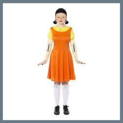   Kostým pre dospelých – bábka Squid Game – viacero veľkostí 9915308