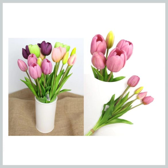 Umelá kytica tulipánov, 5 stoniek, 40 cm 99247/KAL-363