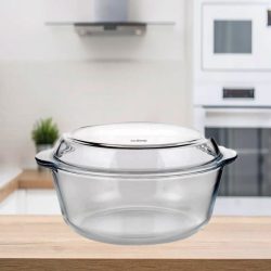   BORCAM 3,15 l sklenená zapekacia misa s vekom, okrúhla A3359013