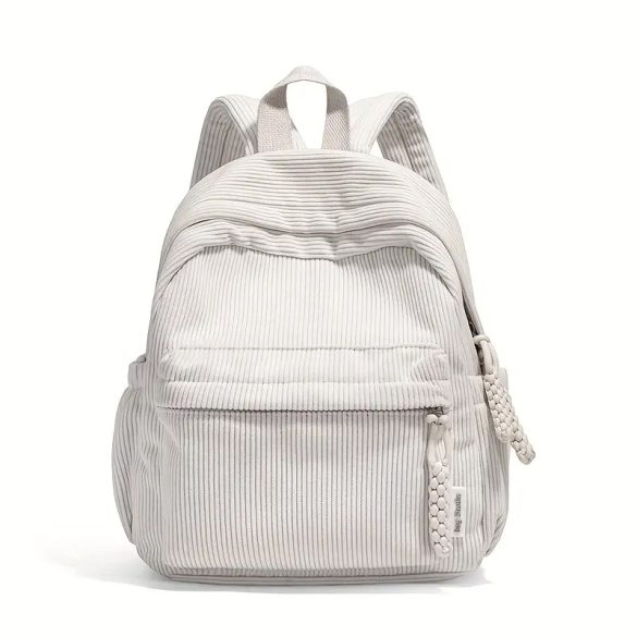 Manžetový batoh – s viacerými vreckami, moderný štýl, biely AA342667-w