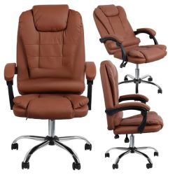   Prémiová hnedá ergonomická kancelárska otočná stolička – Pohodlie a elegancia ADG-RC-K-2229