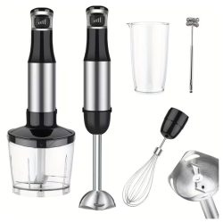   6 v 1 ručný tyčový mixér s sekáčikom, metličkou a napeničom mlieka AE3073297