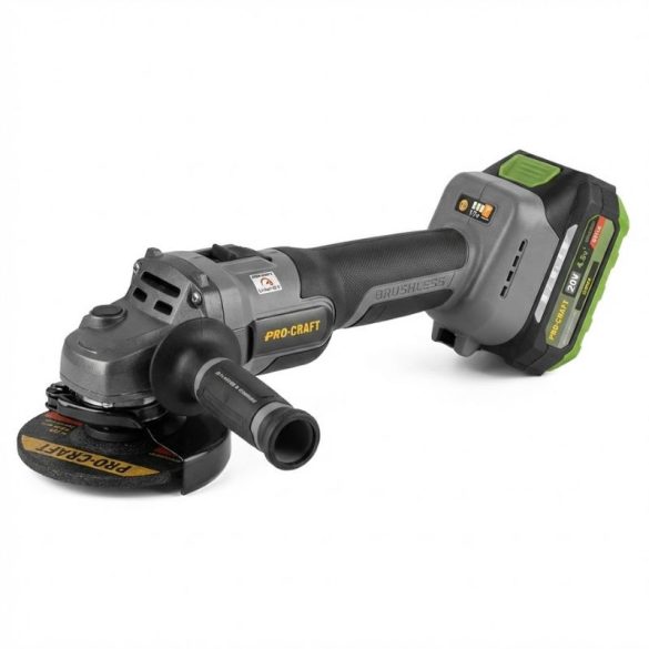 Akumulátorová uhlová brúska Procraft Industrial – verzia s plátenou taškou AG125A-1B-F