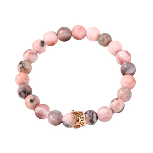 Ružový náramok s kamienkami AH351469
