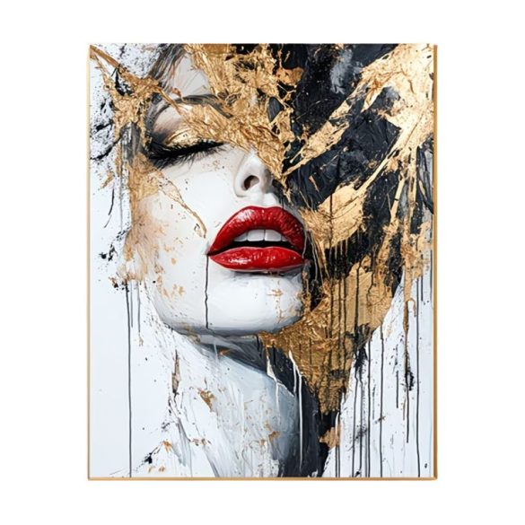 Moderný abstraktný zlatý portrét na plátne 50 × 70 cm AL5057524
