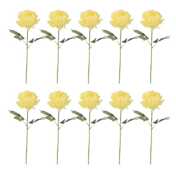 Sada 10 kusov realistických umelých kvetov žlté AM683169-3