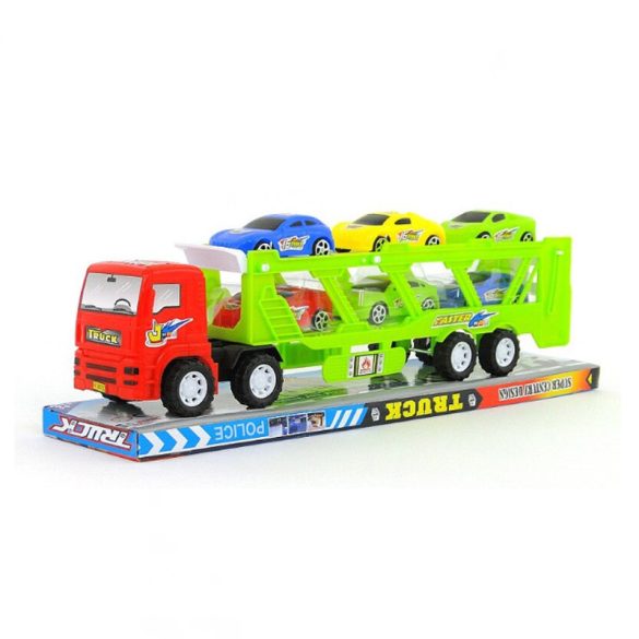 Autoprepravný kamión so 6 farebnými autíčkami 45 cm ASK45