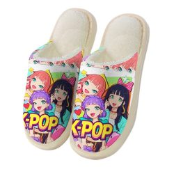   Ľahké dámske domáce papuče s motívom K-POP – s protišmykovou podrážkou AT12745805