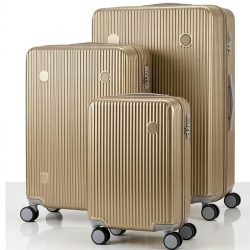 Aurea Premium Tvrdá ABS sada 3 ks kufrov béžová AURB