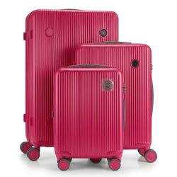 Aurea Premium tvrdá ABS sada 3 ks kufrov červená AURP