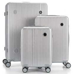 Aurea Premium Tvrdý ABS 3-dielny kufrový set sivý AURSZ