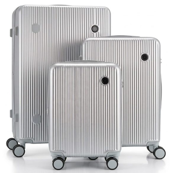 Aurea Premium Tvrdý ABS 3-dielny kufrový set sivý AURSZ