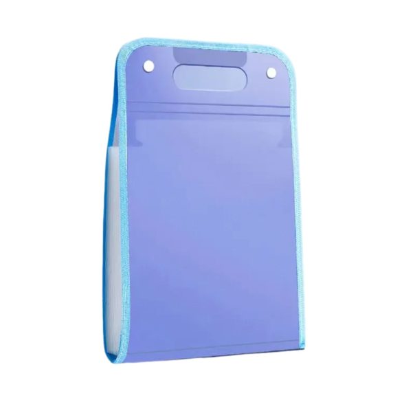 Prenosný organizér na dokumenty formátu A4 – 13 vreciek, modrý AV1790204